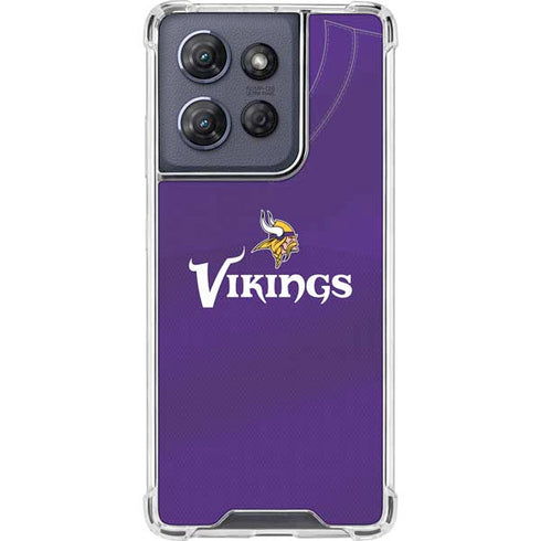 NFL Minnesota Vikings Team Jersey Moto G Play 5G (2025) Clear Case